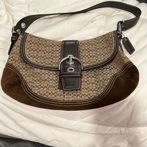 Brown coach shoulder bag